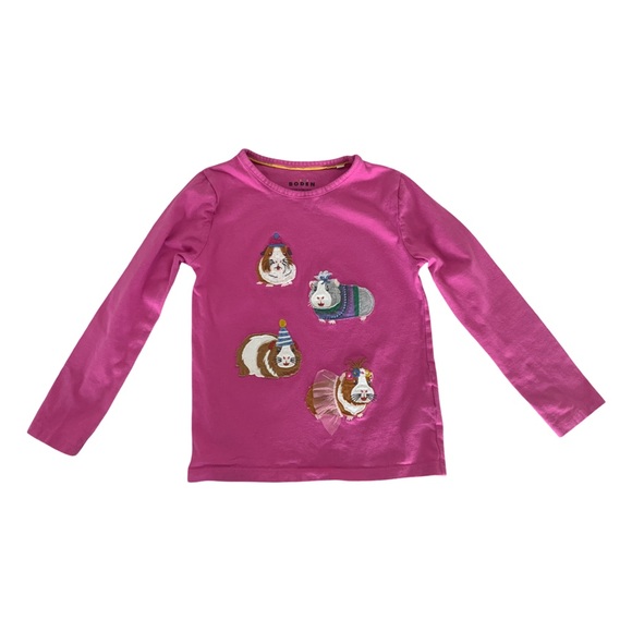 Mini Boden Guinea Pig Appliqué Top 6/7 - Picture 1 of 3